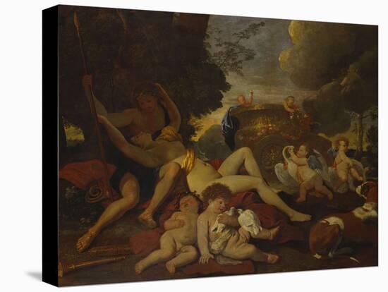 Venus and Adonis-Nicolas Poussin-Stretched Canvas