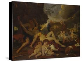 Venus and Adonis-Nicolas Poussin-Stretched Canvas