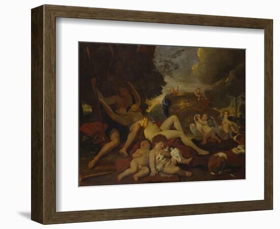 Venus and Adonis-Nicolas Poussin-Framed Premium Giclee Print