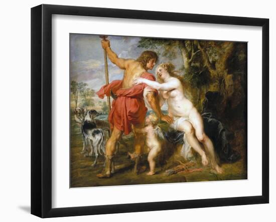 Venus and Adonis-Peter Paul Rubens-Framed Giclee Print