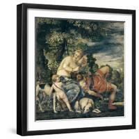 Venus and Adonis-Paolo Veronese-Framed Art Print