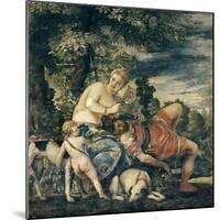 Venus and Adonis-Paolo Veronese-Mounted Art Print