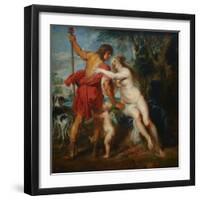 Venus and Adonis-Peter Paul Rubens-Framed Art Print