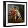 Venus and Adonis-Peter Paul Rubens-Framed Art Print