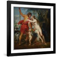 Venus and Adonis-Peter Paul Rubens-Framed Art Print