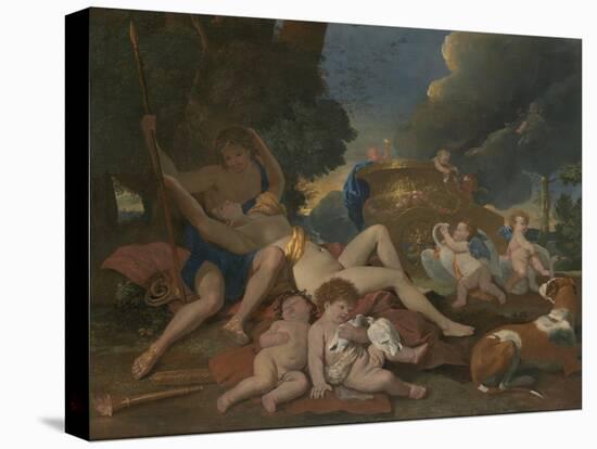 Venus and Adonis-Nicolas Poussin-Stretched Canvas