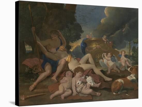 Venus and Adonis-Nicolas Poussin-Stretched Canvas