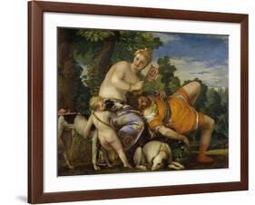 Venus and Adonis-Paolo Veronese-Framed Giclee Print