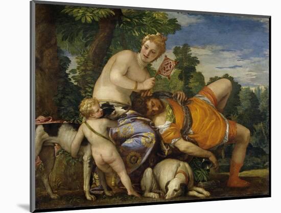 Venus and Adonis-Paolo Veronese-Mounted Giclee Print