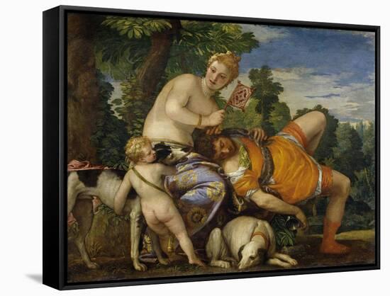Venus and Adonis-Paolo Veronese-Framed Stretched Canvas
