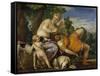 Venus and Adonis-Paolo Veronese-Framed Stretched Canvas