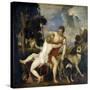 Venus and Adonis-Titian (Tiziano Vecelli)-Stretched Canvas