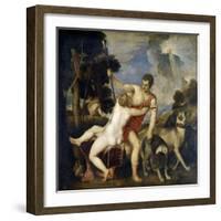 Venus and Adonis-Titian (Tiziano Vecelli)-Framed Giclee Print