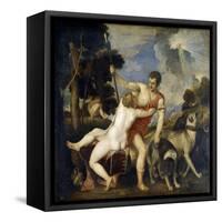 Venus and Adonis-Titian (Tiziano Vecelli)-Framed Stretched Canvas