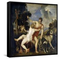 Venus and Adonis-Titian (Tiziano Vecelli)-Framed Stretched Canvas