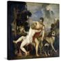 Venus and Adonis-Titian (Tiziano Vecelli)-Stretched Canvas