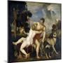 Venus and Adonis-Titian (Tiziano Vecelli)-Mounted Premium Giclee Print