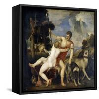 Venus and Adonis-Titian (Tiziano Vecelli)-Framed Stretched Canvas