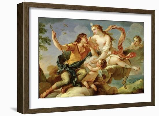 Venus and Adonis-Charles Joseph Natoire-Framed Giclee Print