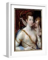 Venus and Cupid, 1592 (Oil on Canvas)-Lavinia Fontana-Framed Giclee Print