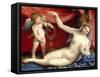 Venus and Cupid, c.1525-Lorenzo Lotto-Framed Stretched Canvas