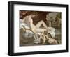 Venus and Cupid, c.1555-Lambert Sustris-Framed Giclee Print