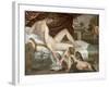 Venus and Cupid, c.1555-Lambert Sustris-Framed Giclee Print