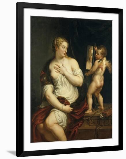 Venus and Cupid, C. 1610-Peter Paul Rubens-Framed Giclee Print