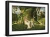 Venus and Cupid in a Landscape, c.1505/1515-Giorgione-Framed Giclee Print