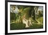 Venus and Cupid in a Landscape, c.1505/1515-Giorgione-Framed Giclee Print