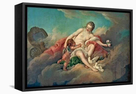 Venus and Cupid in the Clouds, after 1761 (Oil on Canvas)-Francois Boucher-Framed Stretched Canvas