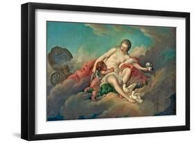 Venus and Cupid in the Clouds, after 1761 (Oil on Canvas)-Francois Boucher-Framed Giclee Print