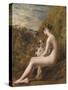 Venus and Cupid (Oil on Millboard)-William Etty-Stretched Canvas