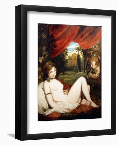 Venus and Cupid, or 'The Wanton Bacchante'-Sir Joshua Reynolds-Framed Giclee Print