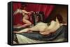 Venus and Cupid (Venus of the Mirror or Rockeby Venus)-Diego Velazquez-Framed Stretched Canvas