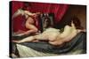 Venus and Cupid (Venus of the Mirror or Rockeby Venus)-Diego Velazquez-Stretched Canvas