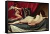 Venus and Cupid (Venus of the Mirror or Rockeby Venus)-Diego Velazquez-Framed Stretched Canvas