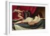 Venus and Cupid (Venus of the Mirror or Rockeby Venus)-Diego Velazquez-Framed Giclee Print