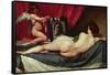 Venus and Cupid (Venus of the Mirror or Rockeby Venus)-Diego Velazquez-Framed Stretched Canvas