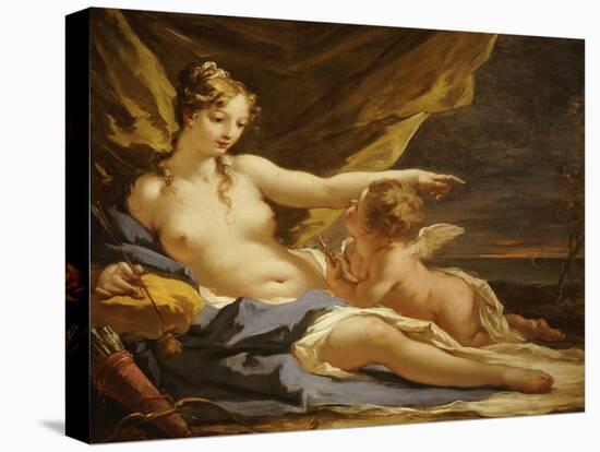 Venus and Cupid-Giovanni Antonio Pellegrini-Stretched Canvas