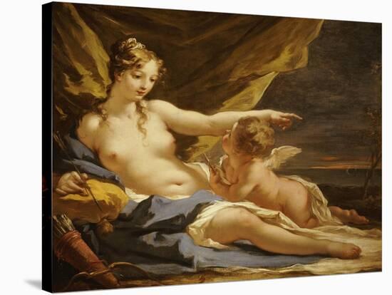 Venus and Cupid-Giovanni Antonio Pellegrini-Stretched Canvas