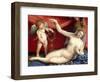 Venus and Cupid-Lorenzo Lotto-Framed Art Print