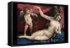 Venus and Cupid-Lorenzo Lotto-Framed Stretched Canvas