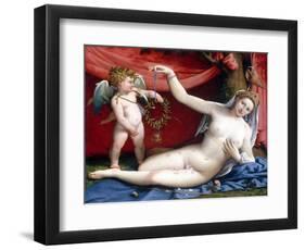 Venus and Cupid-Lorenzo Lotto-Framed Giclee Print