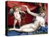 Venus and Cupid-Lorenzo Lotto-Stretched Canvas