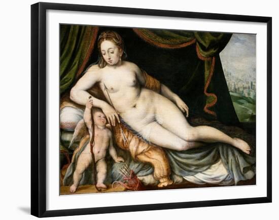 Venus and Cupid-Frans Floris the Elder-Framed Giclee Print