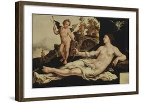 Venus and Cupid-Maerten Van Heemskerk-Framed Giclee Print