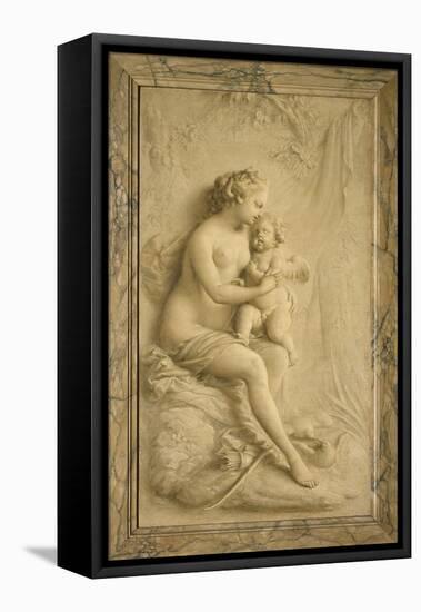 Venus and Cupid-Piat-Joseph Sauvage-Framed Stretched Canvas