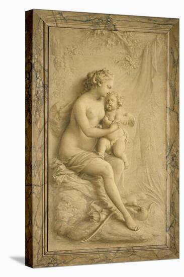 Venus and Cupid-Piat-Joseph Sauvage-Stretched Canvas