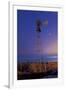 Venus and Jupiter are Visible Behind an Old Farm Water Pump Windmill, Alberta, Canada-null-Framed Photographic Print